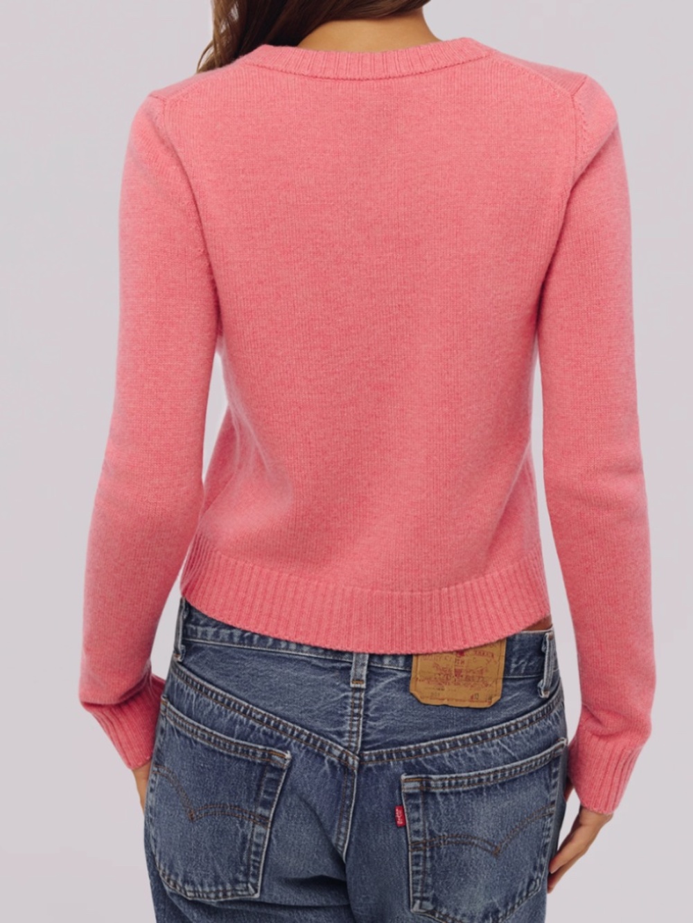 House of CB Signature Raspberry Cashmere + Merino Wool Cardigan (brand new) - Picture 2 of 8